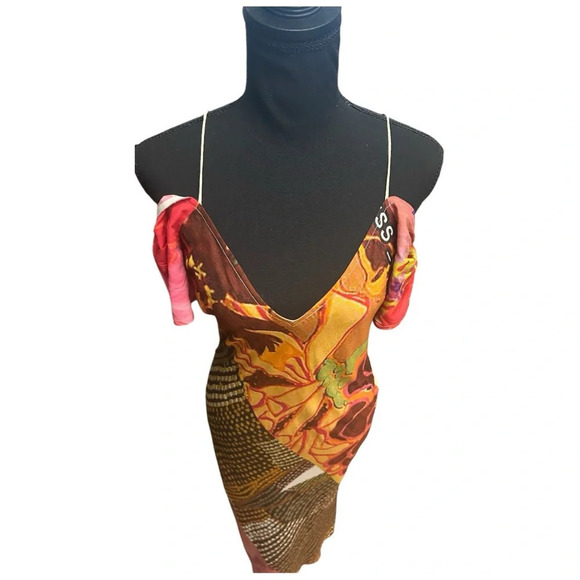 Anthropologie Premium Designer Bl^nk London Body Con Floral MIDI Dress Resort - Picture 3 of 7